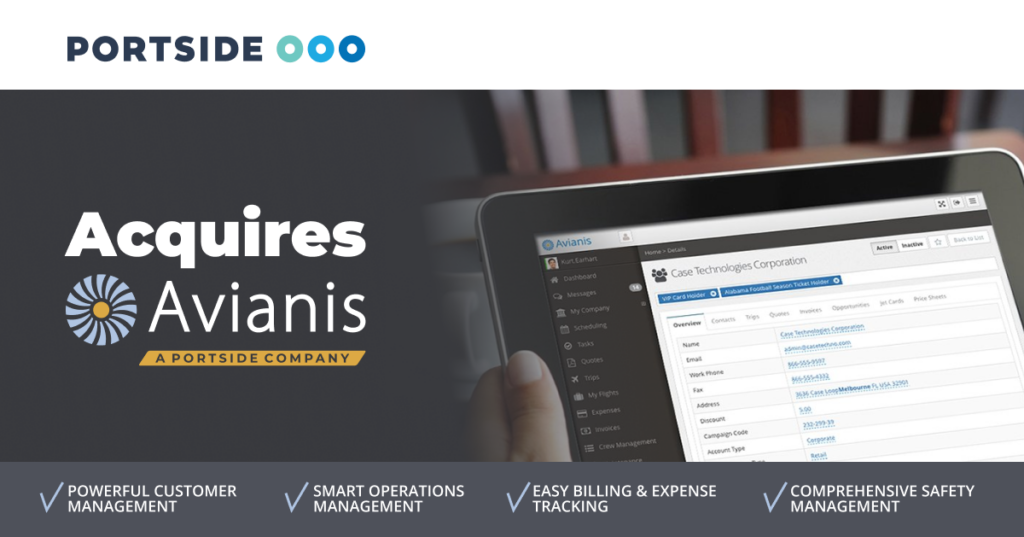 Portside Acquires Licensing Rights for Avianis from Wheels Up
