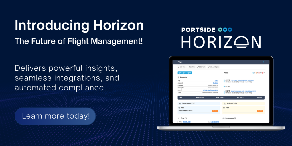 Portside Launches Horizon: The Ultimate Cloud-Based Solution for Business Aviation Management